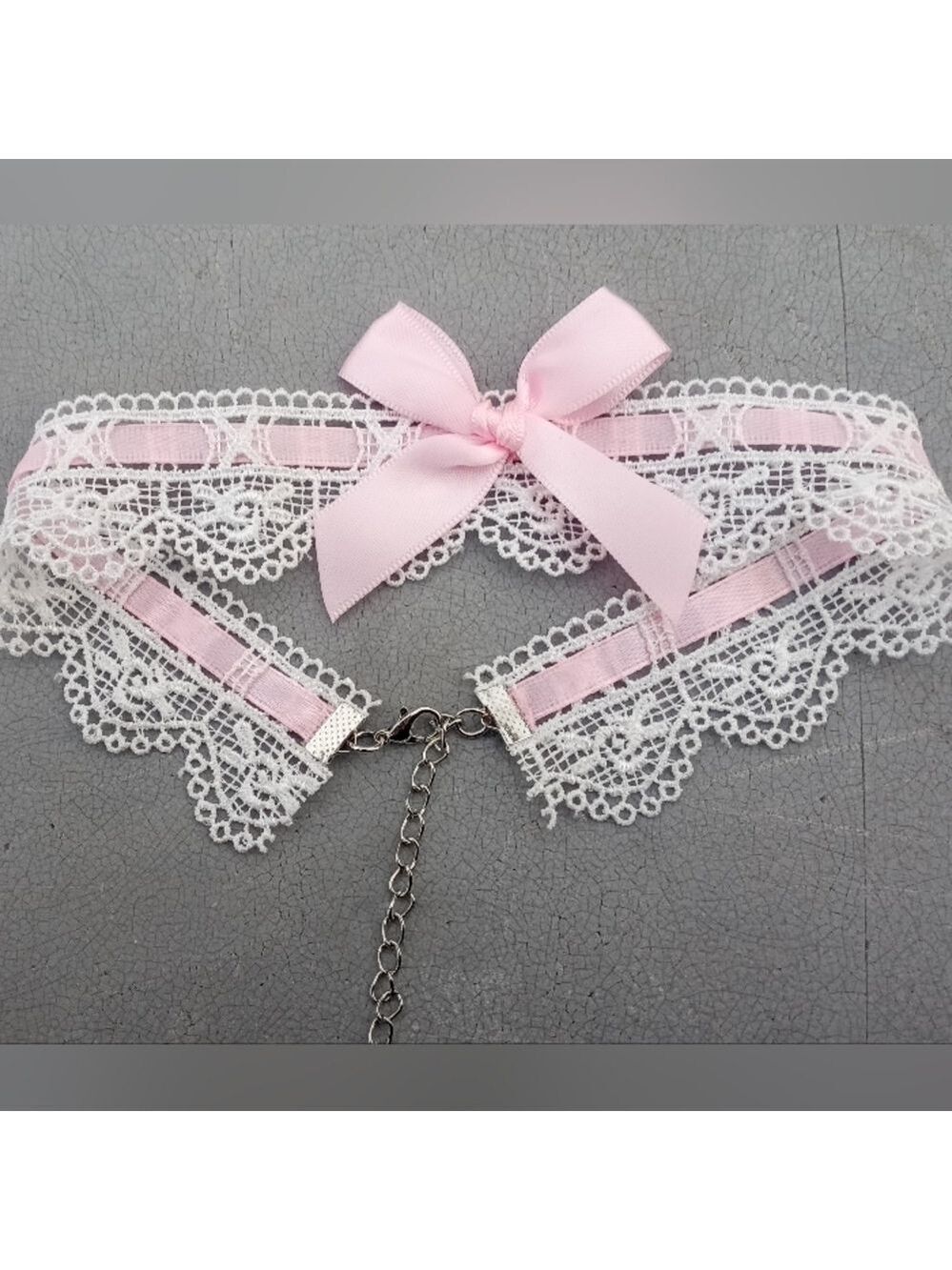 🆓 Free W/Purchase NWOT Lace Pastel Bow Choker Necklace